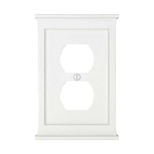 Mantel White 1 Duplex Outlet