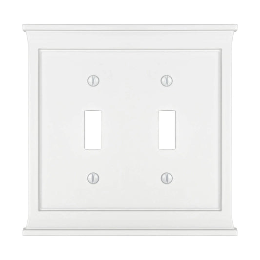 Mantel White Double Toggle