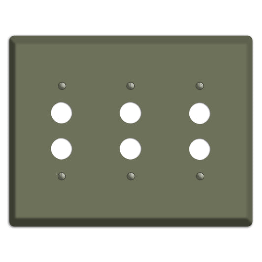 Baxter Eucalyptus 3 Pushbutton Wallplate