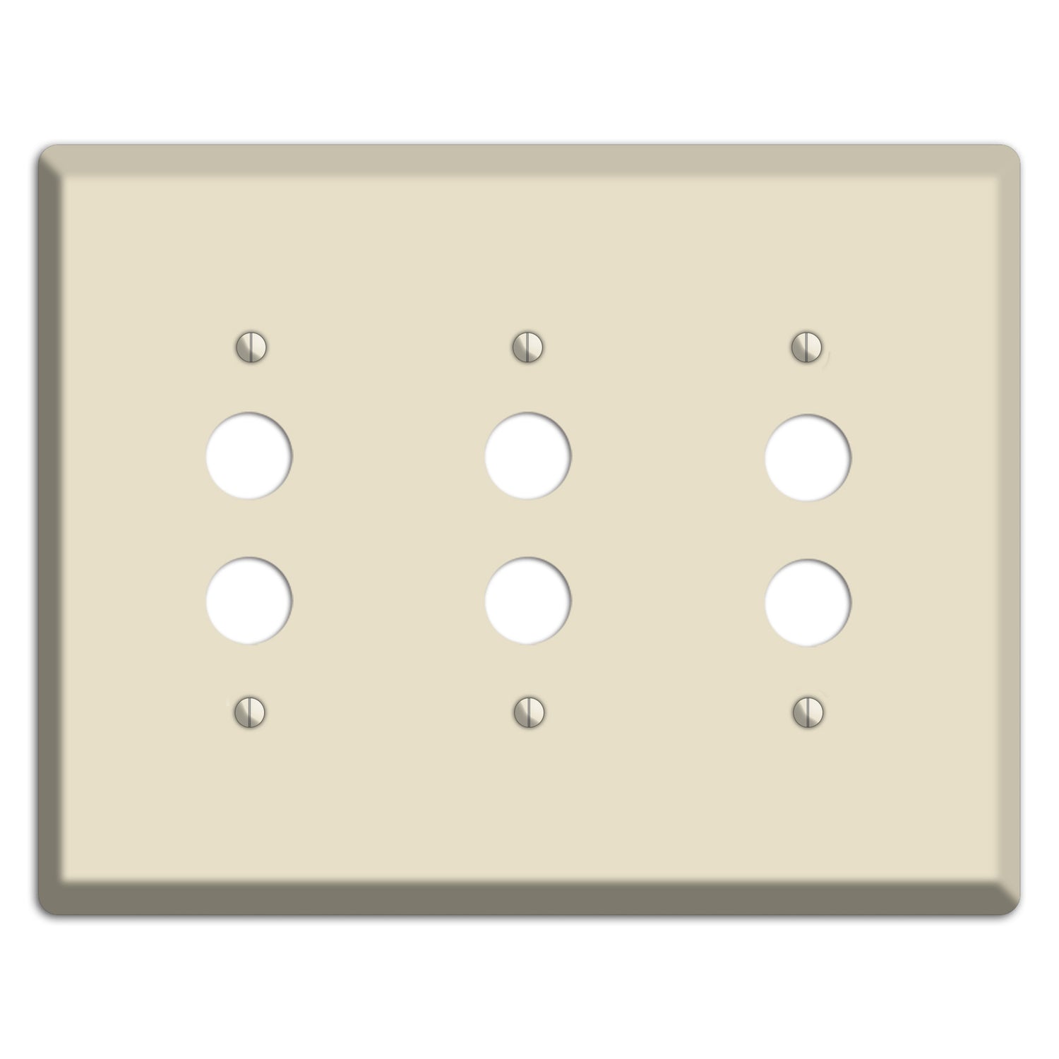 Baxter Ivory Cream 3 Pushbutton Wallplate