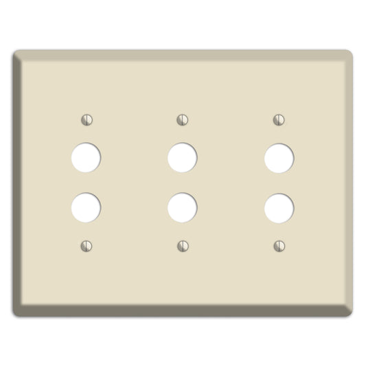 Baxter Ivory Cream 3 Pushbutton Wallplate