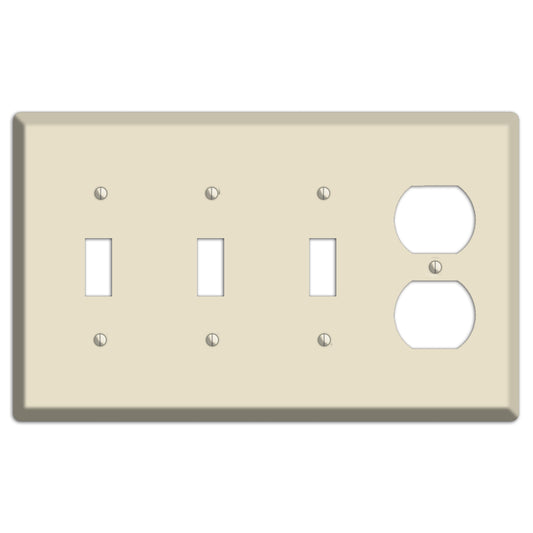 Baxter Ivory Cream 3 Toggle / Duplex Wallplate