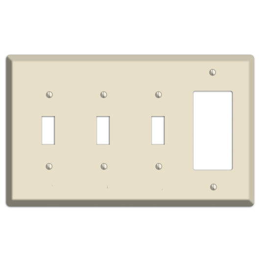 Baxter Ivory Cream 3 Toggle / Rocker Wallplate