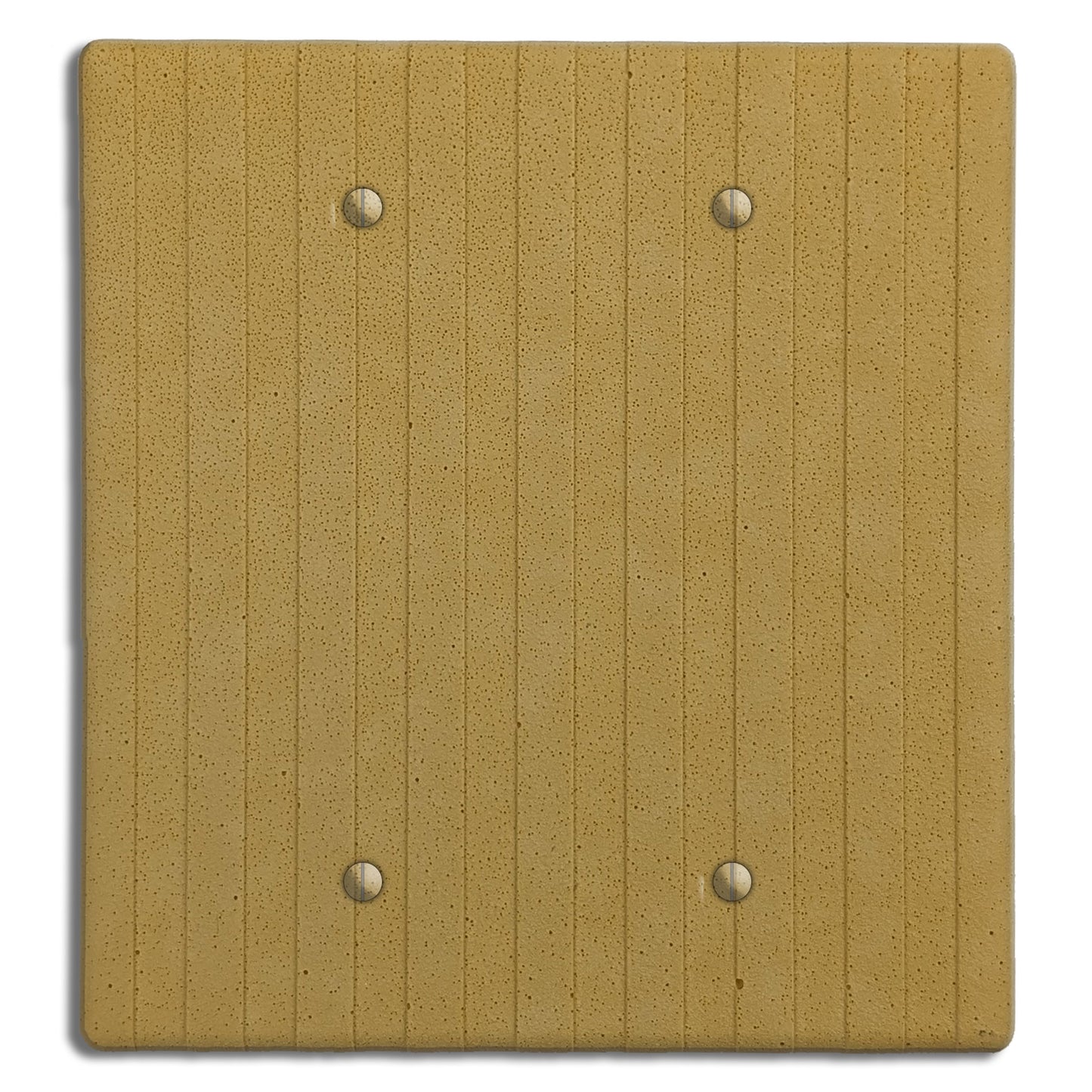 Saffron Yellow Boho Stripes Double Blank Cover Plate