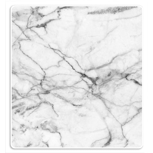 Screwless White and Gray Marble 2 Blank Wallplate