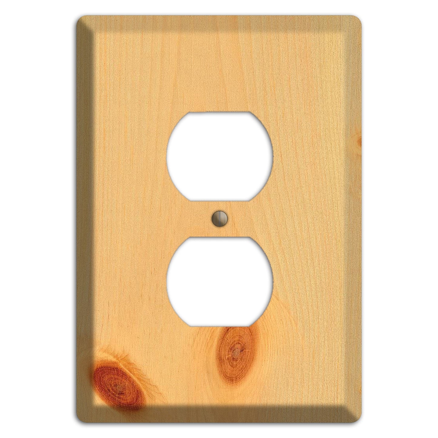 Pine Wood Duplex Outlet Cover Plate