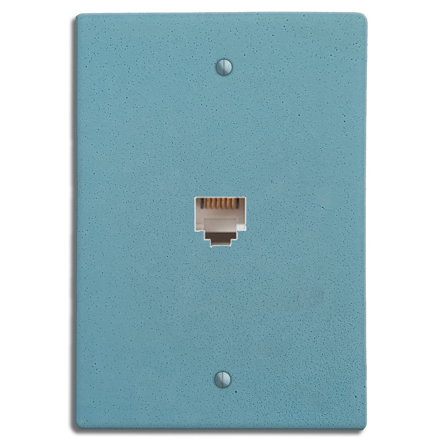 Caribbean Blue Boho Smooth Phone Hardware with Plate