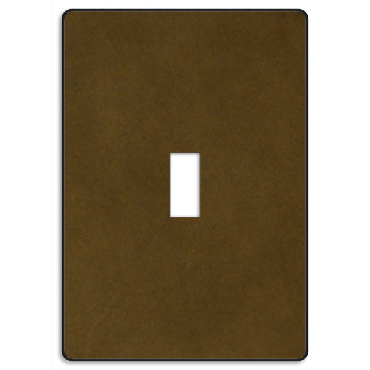 Screwless Leather Olive Cover Plates