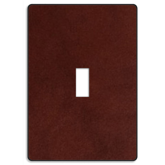 Screwless Leather Burgundy Cover Plates