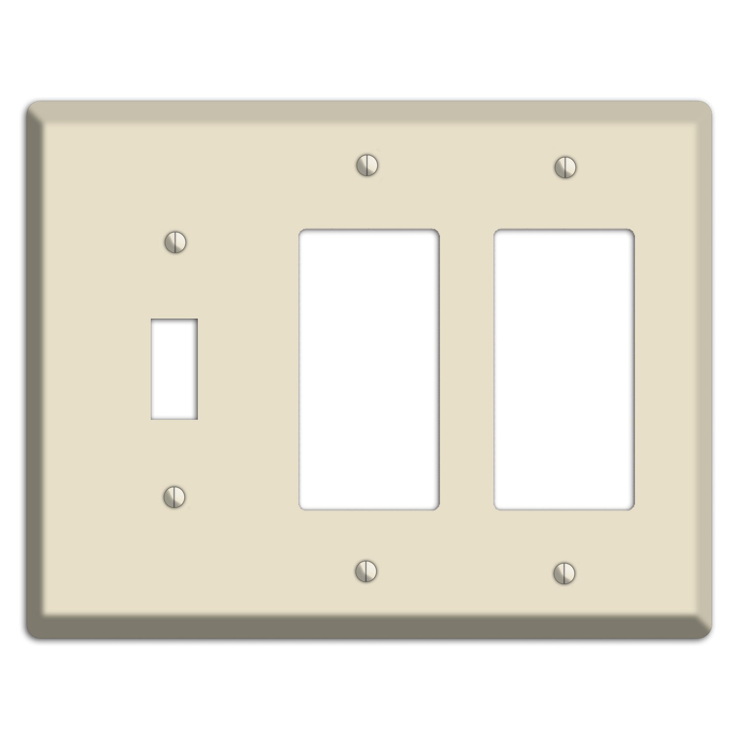 Baxter Ivory Cream Toggle / 2 Rocker Wallplate