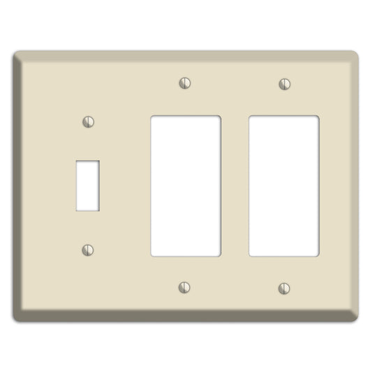 Baxter Ivory Cream Toggle / 2 Rocker Wallplate