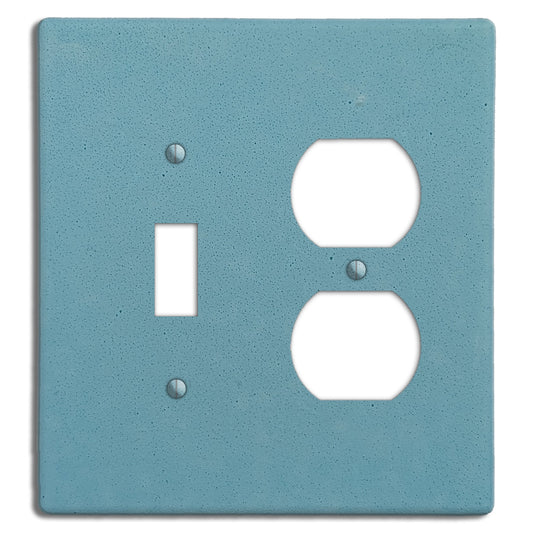 Caribbean Blue Boho Smooth Toggle / Duplex Outlet Cover Plate