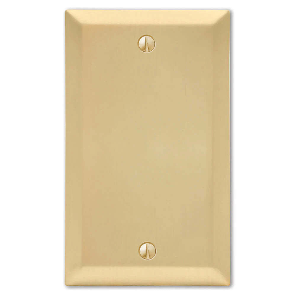 Century Satin Brass 1 Blank:Wallplatesonline.com