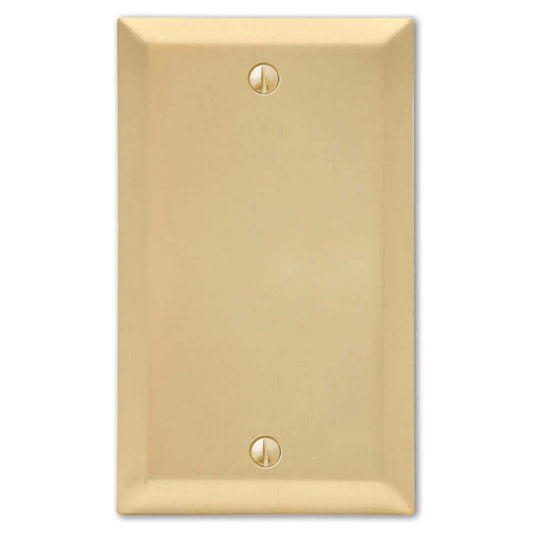 Century Satin Brass 1 Blank:Wallplatesonline.com