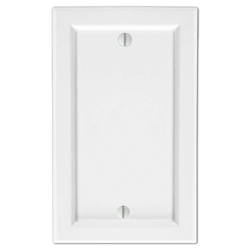 Shaker White Wood Blank Wallplate:Wallplatesonline.com