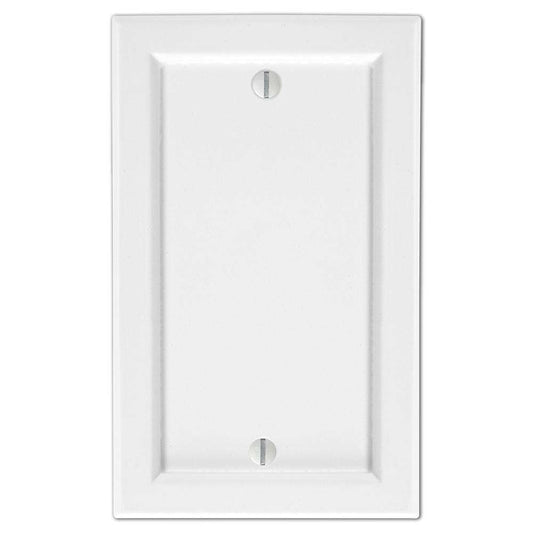 Shaker White Wood Blank Wallplate:Wallplatesonline.com