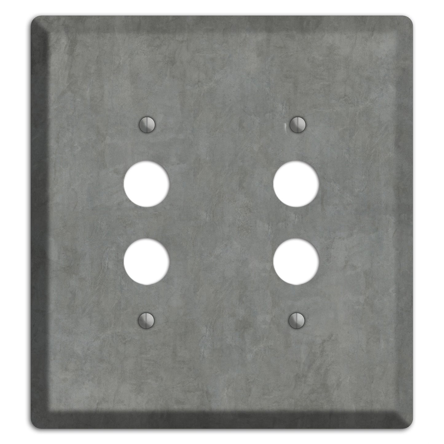 Stucco Grey 2 Pushbutton Wallplate