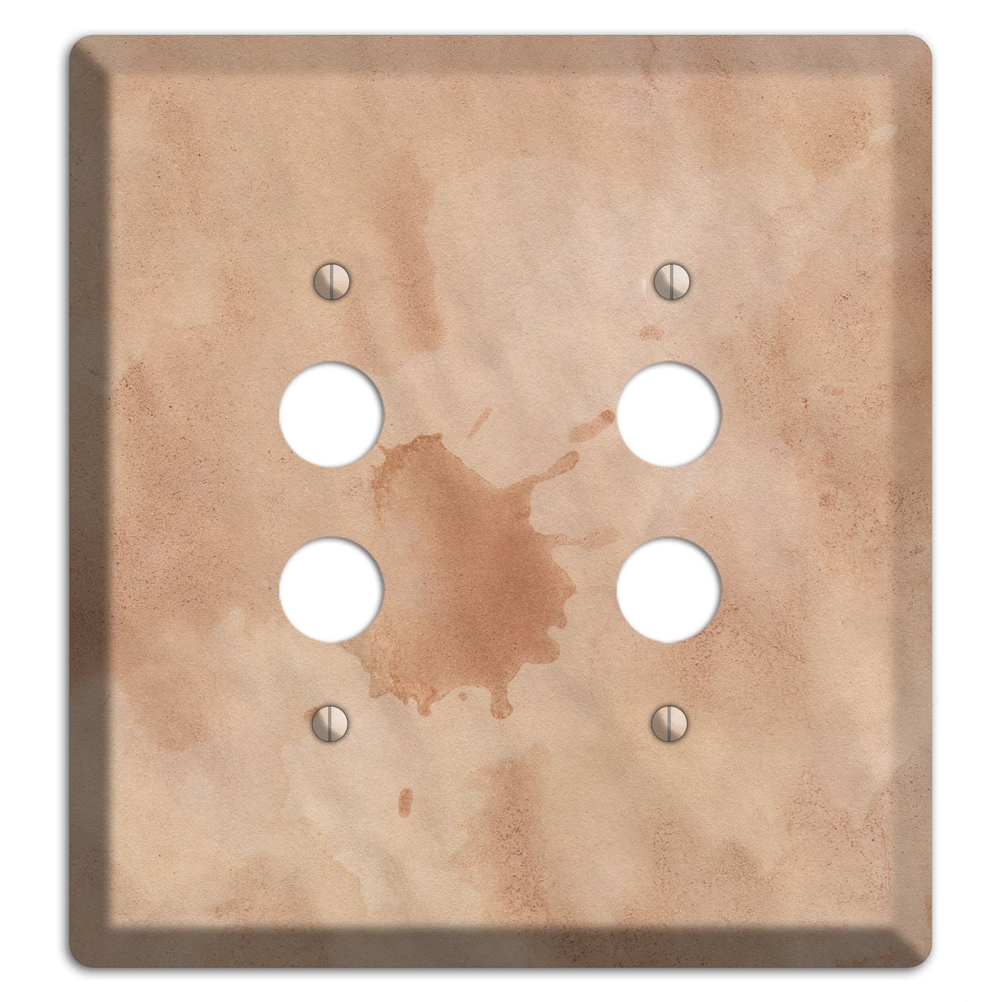 Aged Paper 2 2 Pushbutton Wallplate