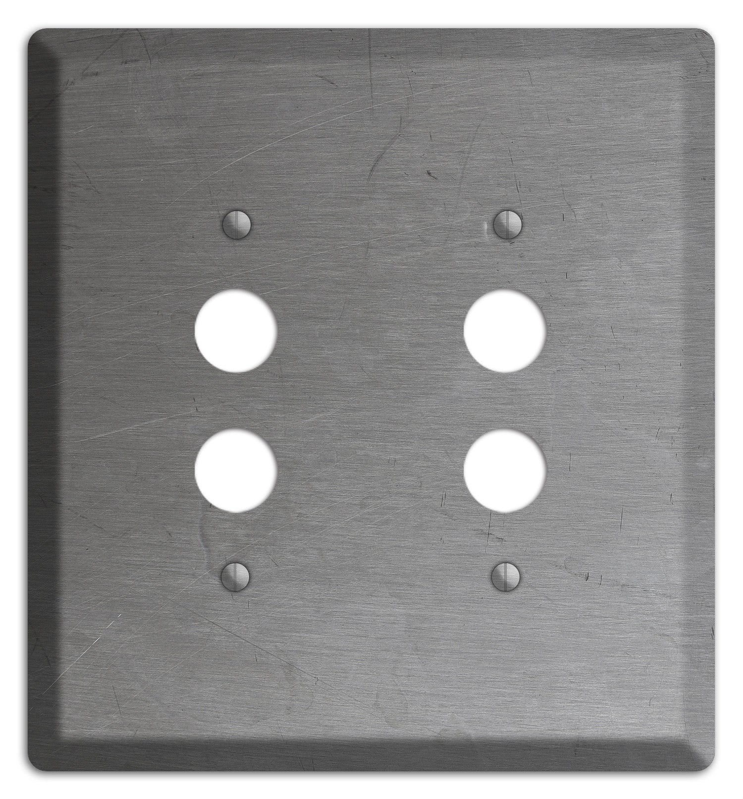 Raw Steel 2 Pushbutton Wallplate