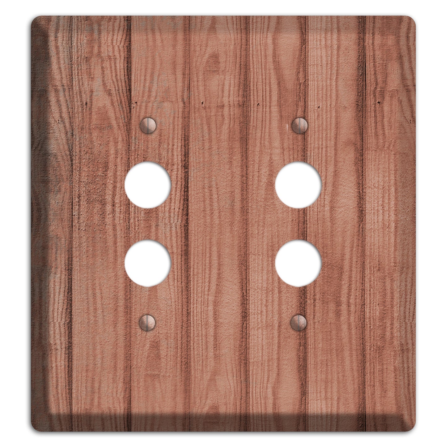 Coral Tree Weathered Wood 2 Pushbutton Wallplate