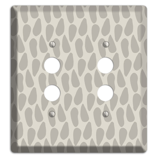 Simple Scandanavian Style DD 2 Pushbutton Wallplate