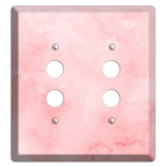 Mandys Pink Soft Coral 2 Pushbutton Wallplate