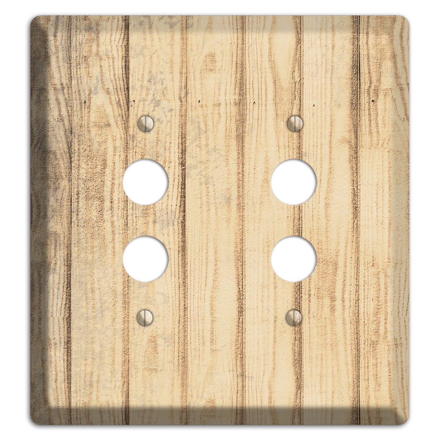 Hampton Weathered Wood 2 Pushbutton Wallplate