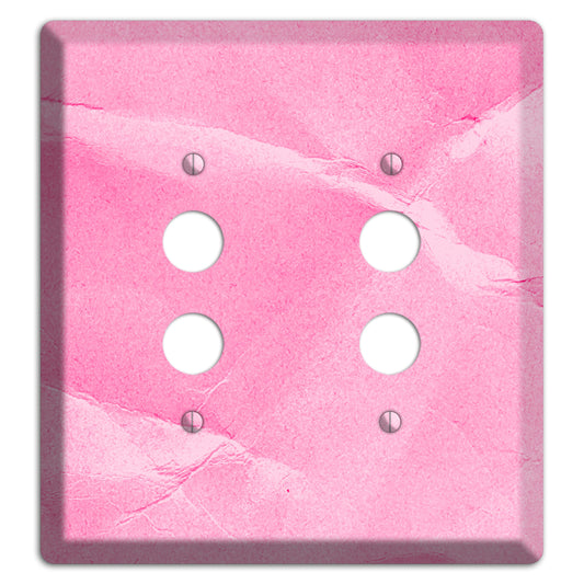 Carnation Pink Texture 2 Pushbutton Wallplate