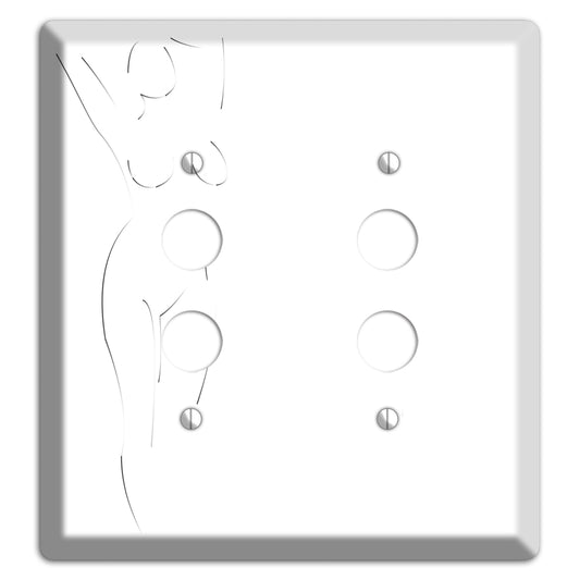 Abstract Nude 2 Pushbutton Wallplate