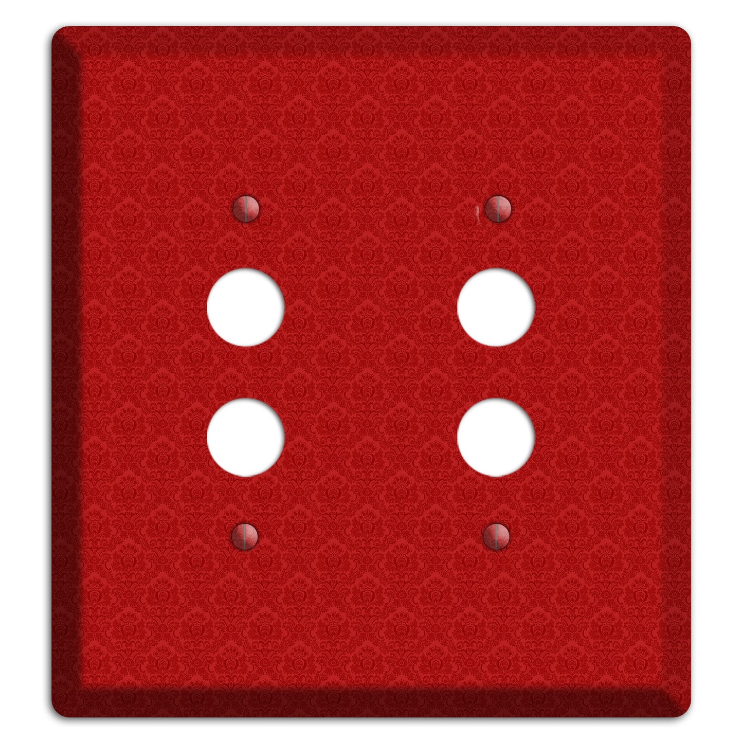 Red Cartouche 2 Pushbutton Wallplate