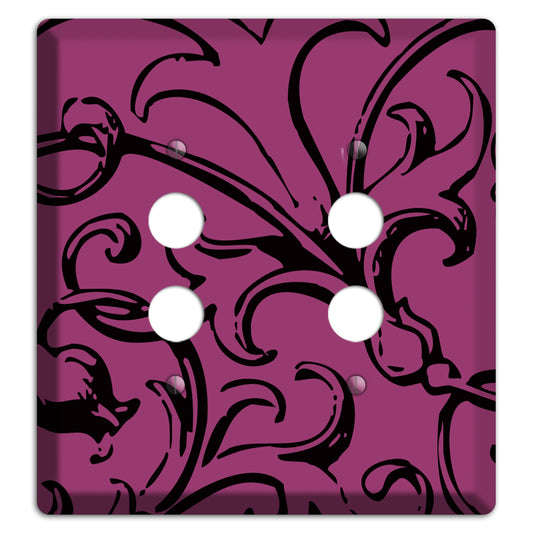 Victorian Fuschia 2 Pushbutton Wallplate