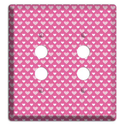 Tiled Small Hearts 2 Pushbutton Wallplate