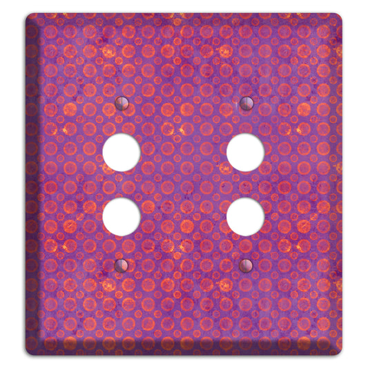 Purple and Pink Circles 2 Pushbutton Wallplate