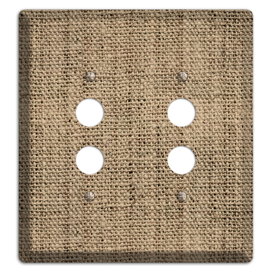 Donkey Brown Burlap 2 Pushbutton Wallplate