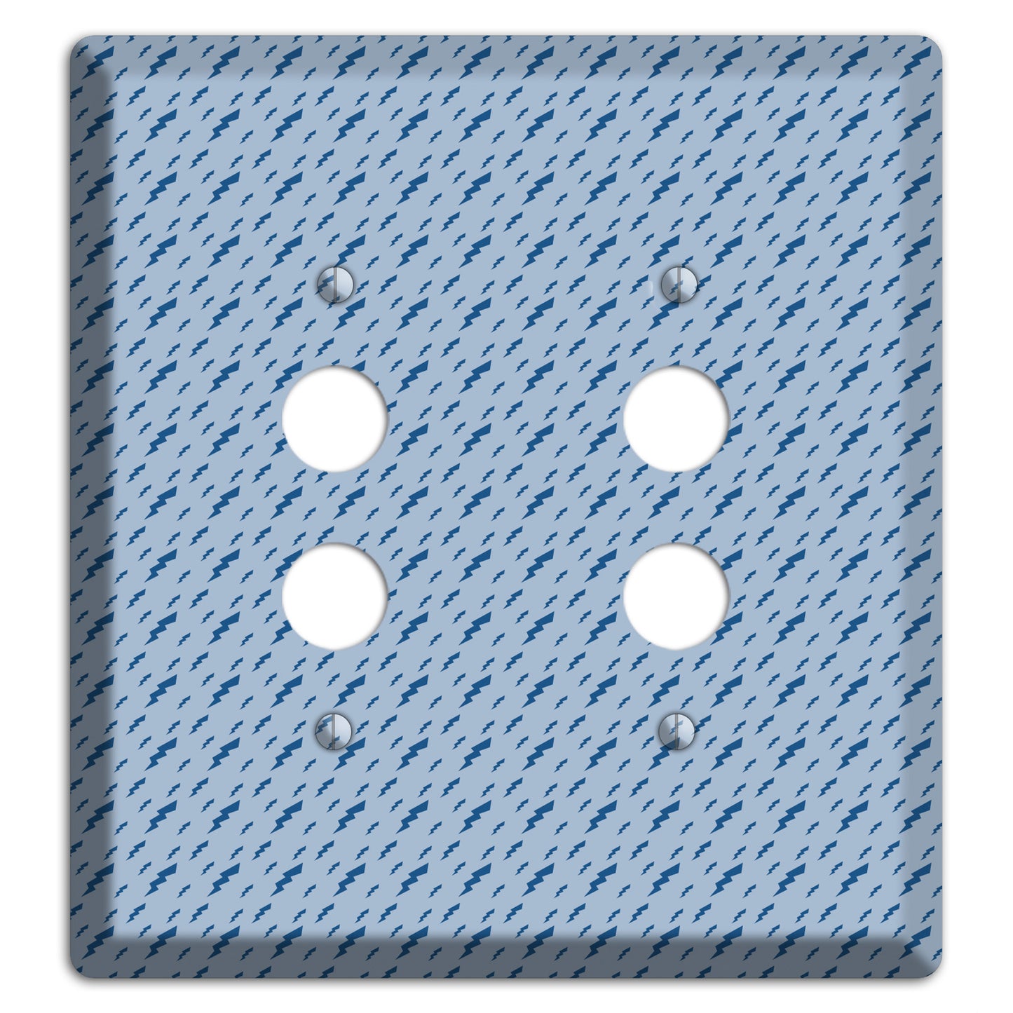 Blue Bolts 2 Pushbutton Wallplate