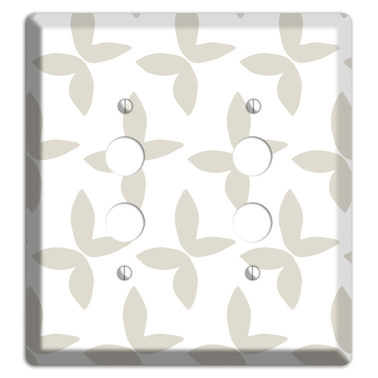 Simple Scandanavian Style O 2 Pushbutton Wallplate