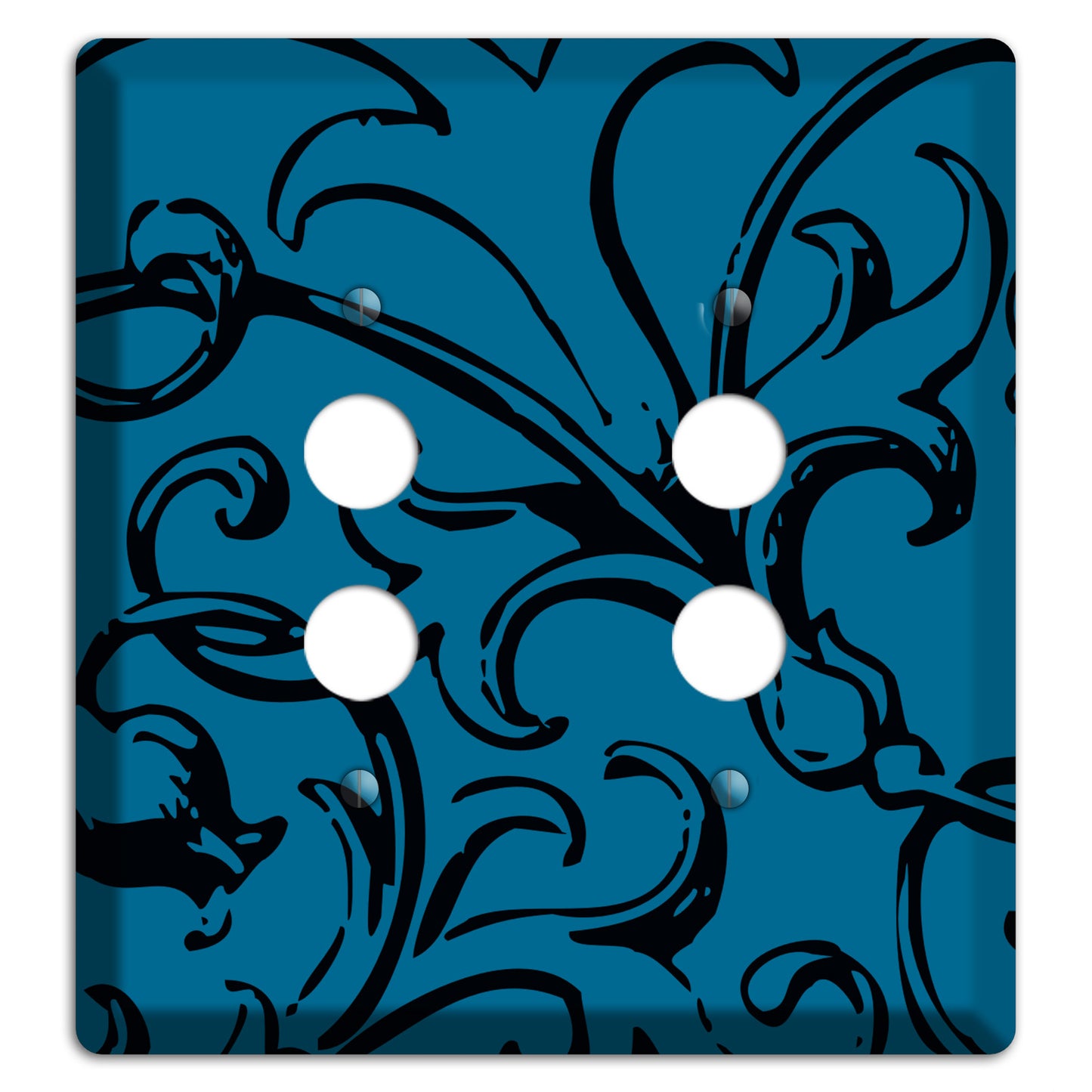 Victorian Blue 2 Pushbutton Wallplate