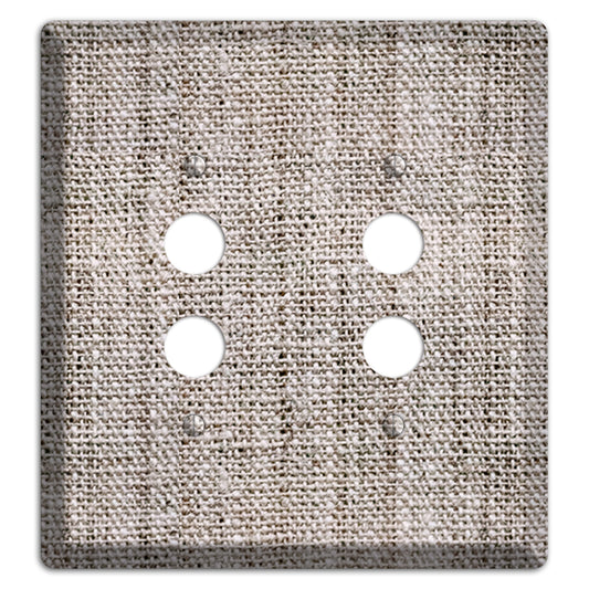 Natural Gray Burlap 2 Pushbutton Wallplate