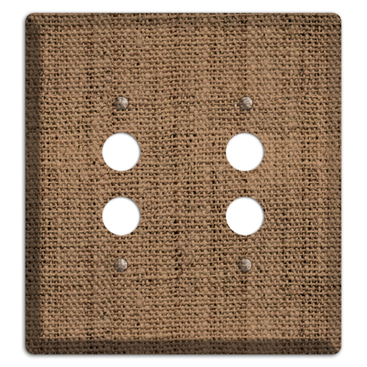 Beaver Burlap 2 Pushbutton Wallplate