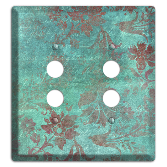 Sea Nymph Whimsical Damask 2 Pushbutton Wallplate