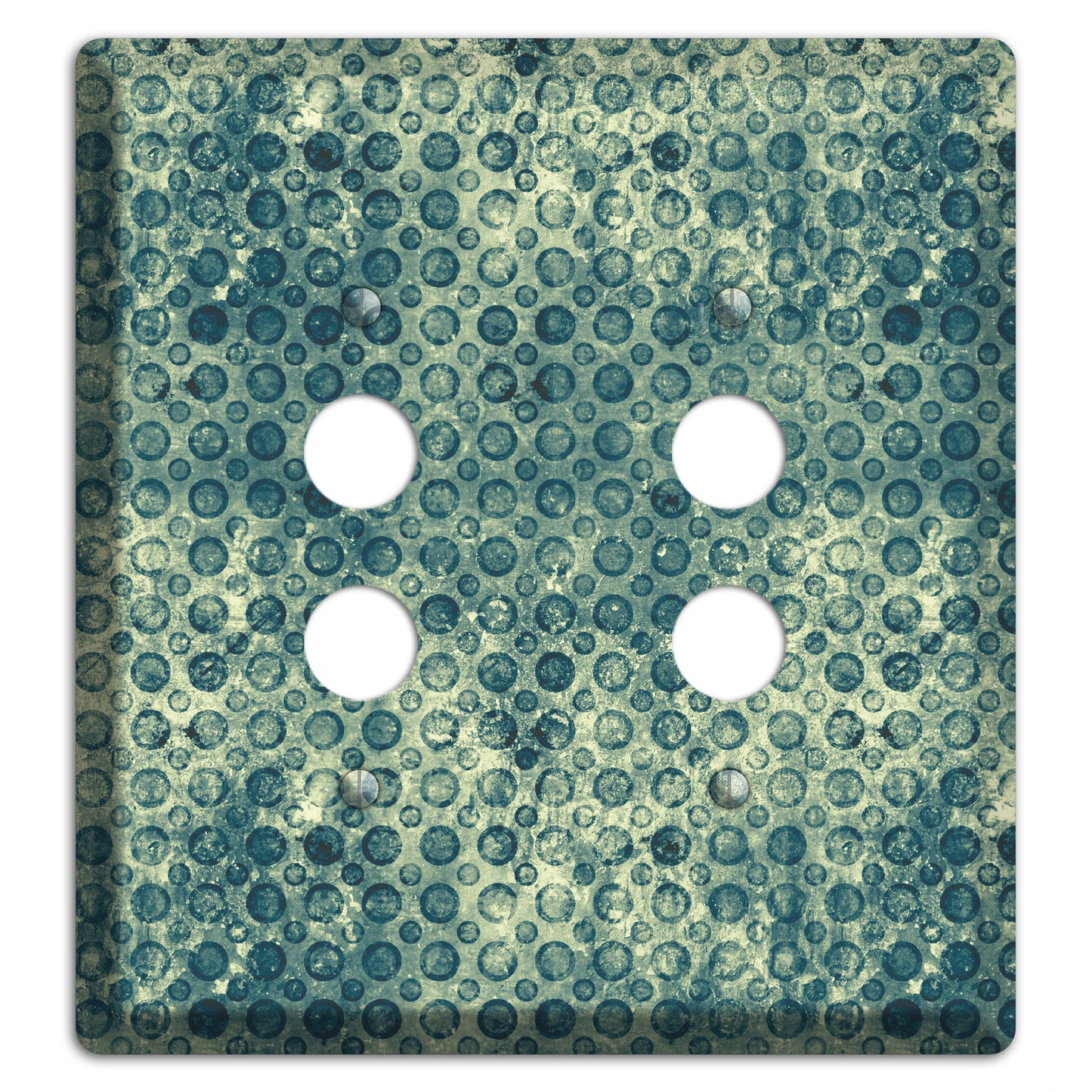 Green Circles 2 Pushbutton Wallplate