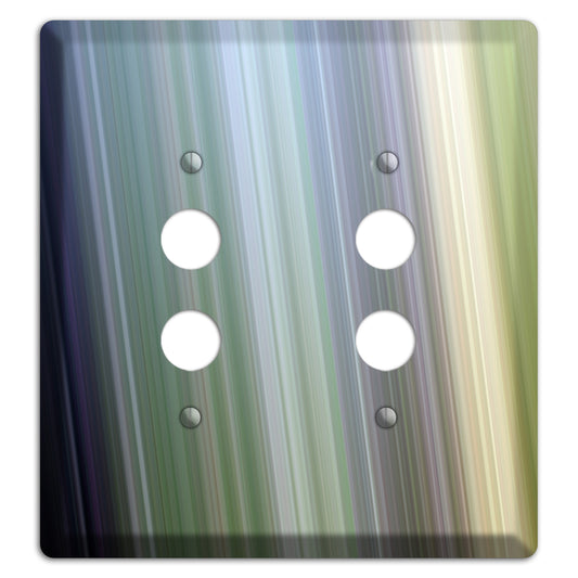 Purple and Green Ray of Light 2 Pushbutton Wallplate