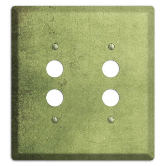 Green Smoke Vintage Grunge 2 Pushbutton Wallplate