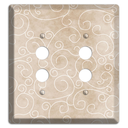 Wafer Neutral Texture 2 Pushbutton Wallplate