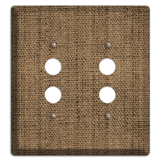 Shadow Burlap 2 Pushbutton Wallplate