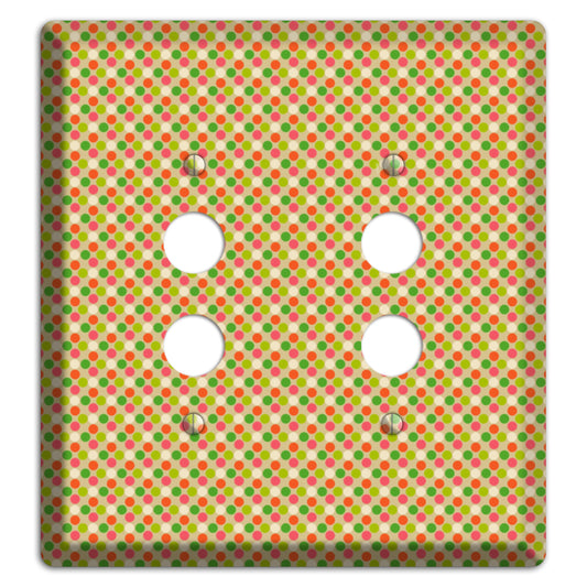 Yellow Plaid 2 Pushbutton Wallplate