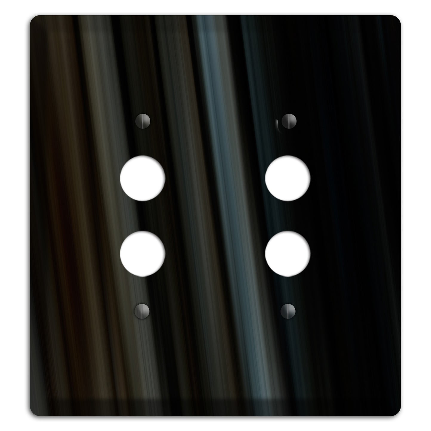 Black Ray of Light 2 Pushbutton Wallplate