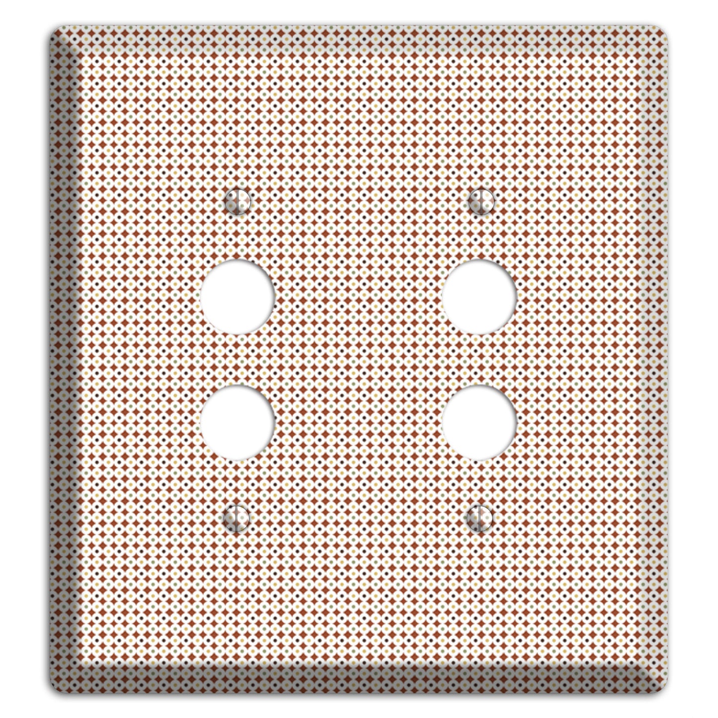 Beige Weave 2 Pushbutton Wallplate