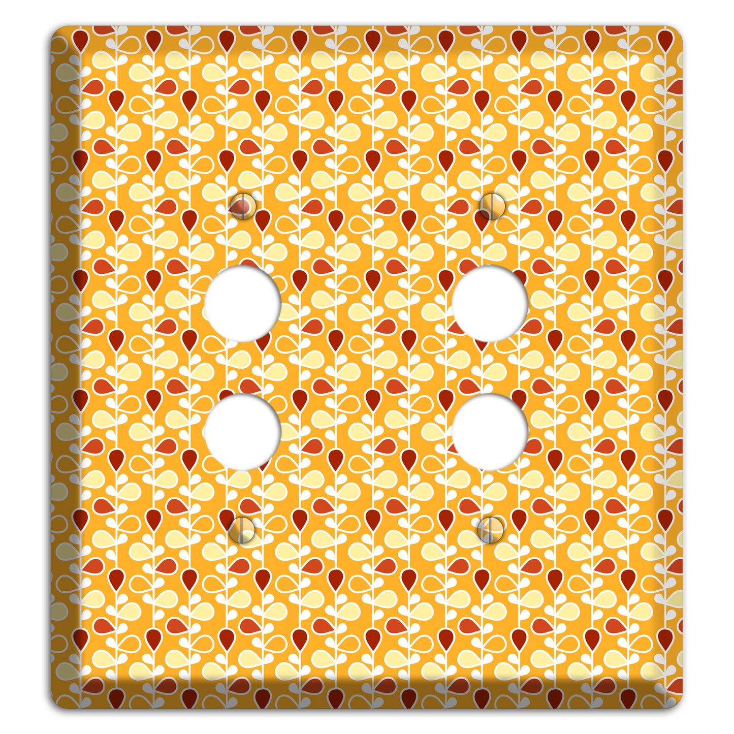 Yellow Teardrop Vine 2 Pushbutton Wallplate