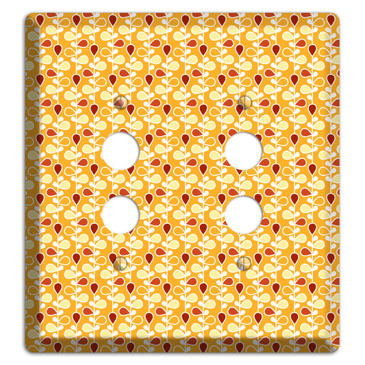 Yellow Teardrop Vine 2 Pushbutton Wallplate